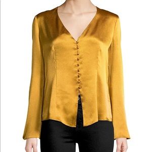 JOIE Madora Long Sleeve Satin Button Down